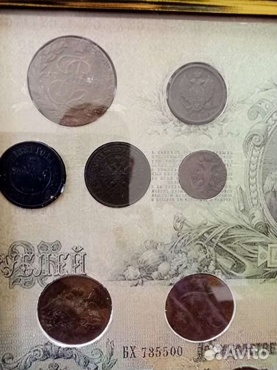 Панно с царскими монетами орегинал