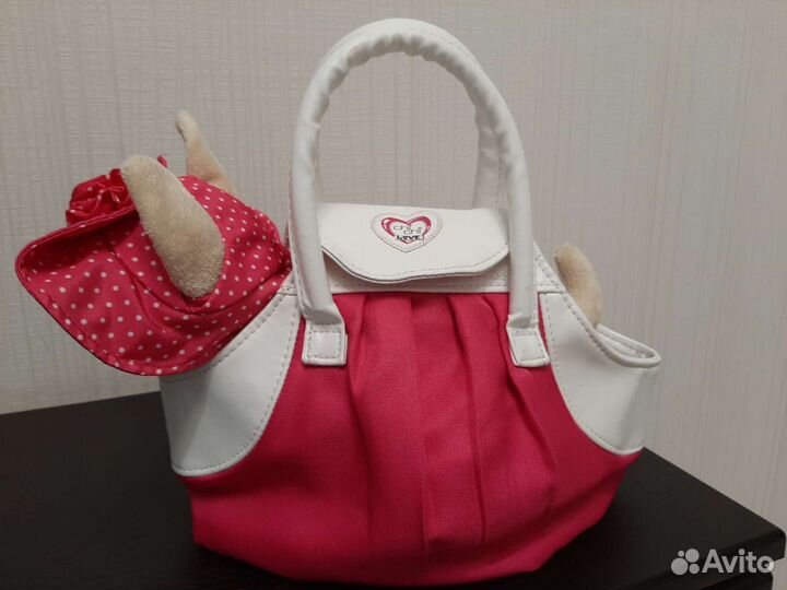 Плюшевая собачка Чихуахуа в сумочке