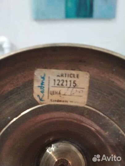 Ваза Индия,1950г.латугь,эмаль,Новая