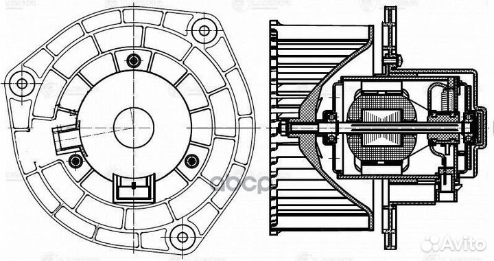 Мотор печки ваз 2111, 2123 (LFh 01230) LFh0123