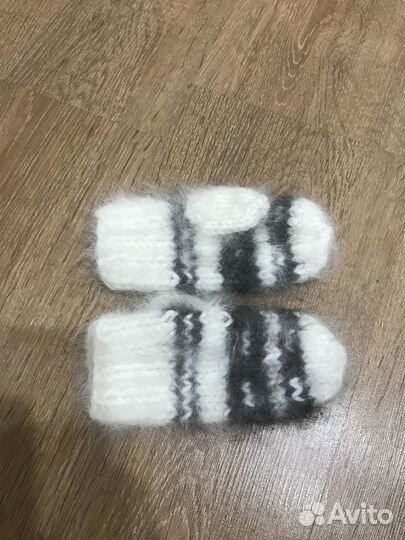 Варежки пуховые (новые)