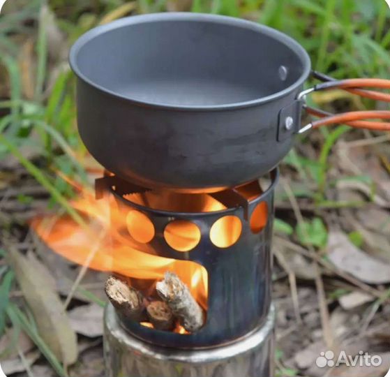 Печь щепочница складная 2 размера из нержавейки