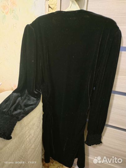 Бархатное платье zara
