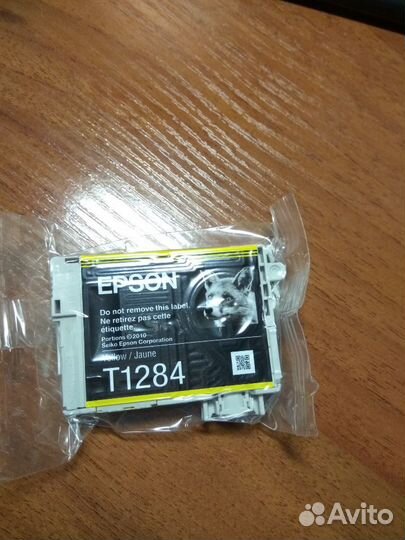 Картридж epson T1284 желтый