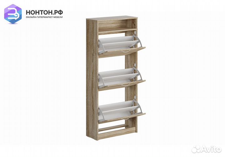 Тумба для обуви Орион 3 ячейки сонома