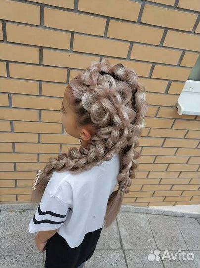 3д косы съемные (пара)