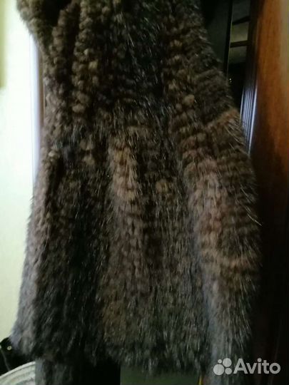 Шарф из вязаной норки