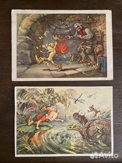 Открытки СССР Буратино Владимирский