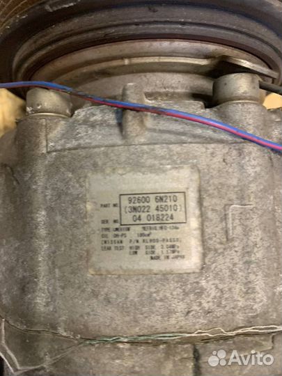 Компрессор кондиционера Nissan X-trail T30 QR20DE