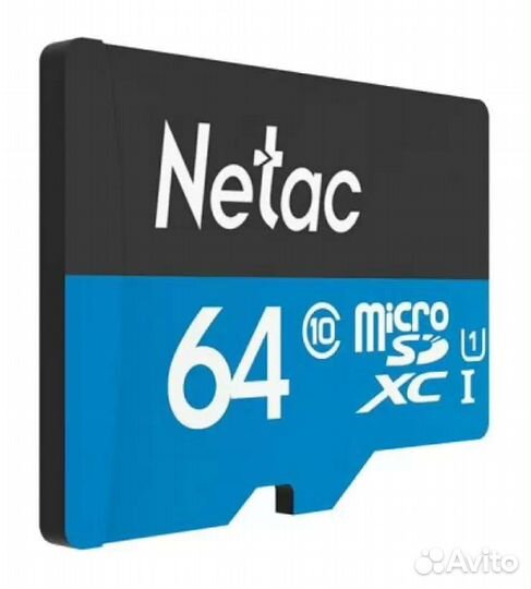 Карта памяти MicroSD 64gb Netac Новая