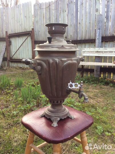 Угольный самовар с трубой