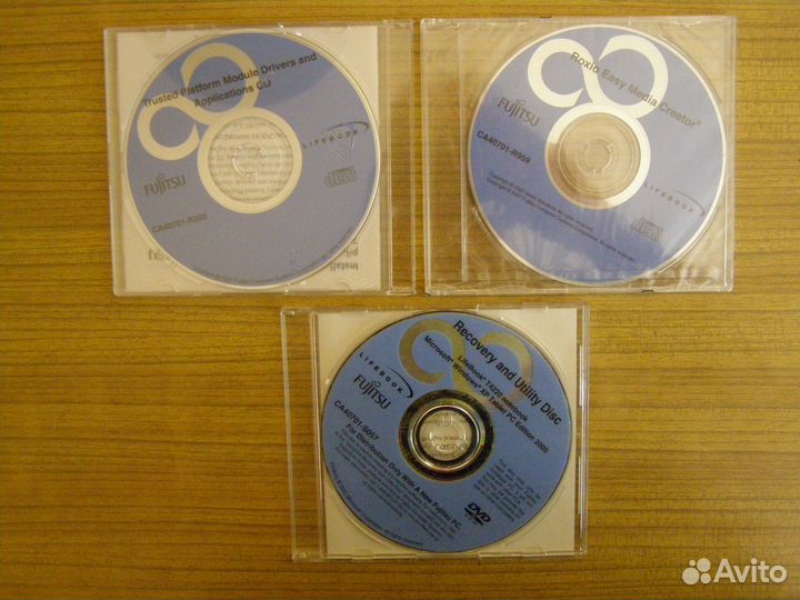 3 диска фирменных программ Fujitsu LifeBook T4220