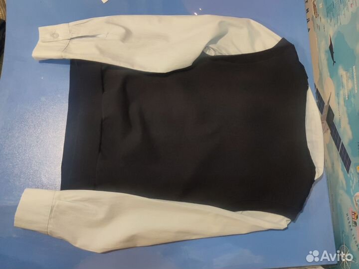 Рубашка с имитацией безрукавки 122