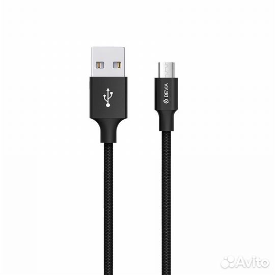 Кабель Devia Pheez Micro Usb - Black (1M, 2.4A)