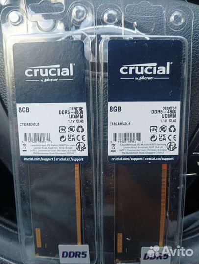 Оперативная память Crucial ddr5 2*8 16gb 4800