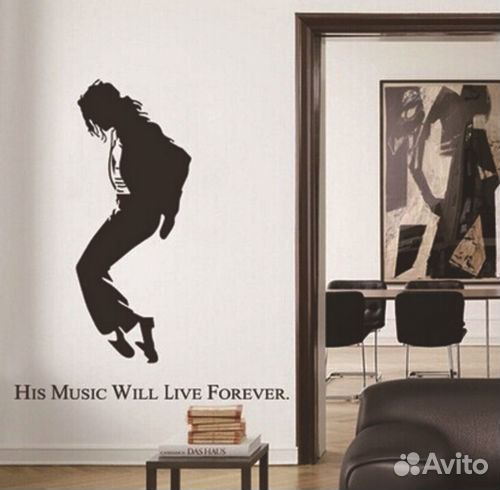 Виниловый стикер Майкл Джексон и Одри Хепберн