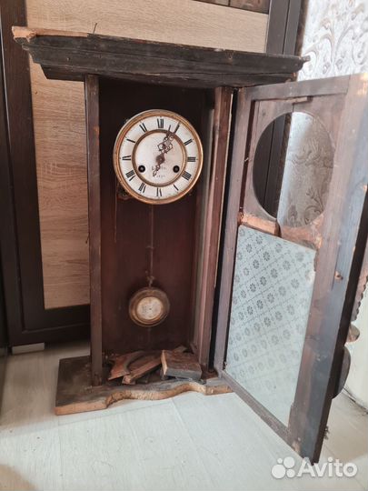 Часы антикварные, старинные керамика 19 век