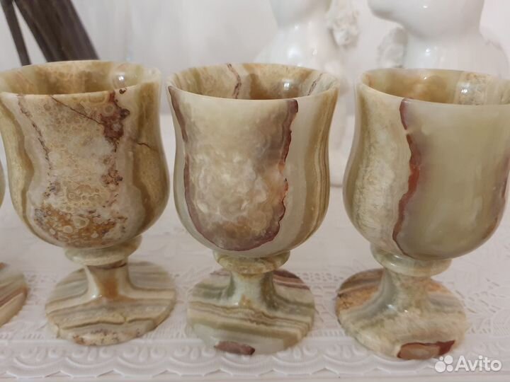 Бокалы для подарка из натурального камня