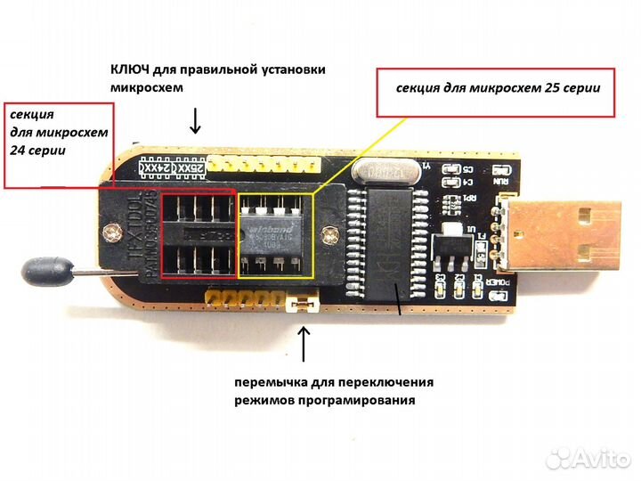 Программатор CH341A eeprom