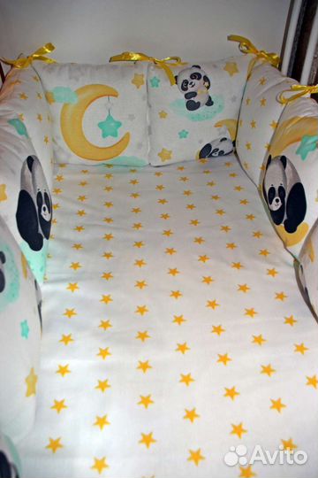 Бортики новые в детскую кроватку
