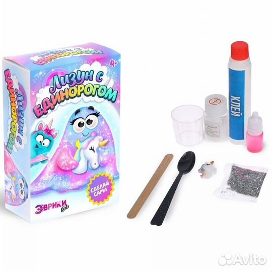 Опыты для детей «Лизун с единорогом»