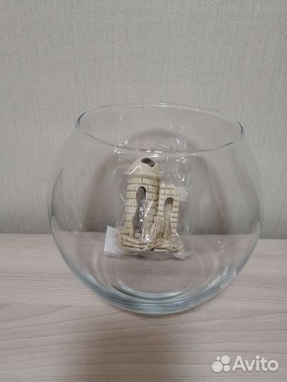 Ваза стеклянная, круглая