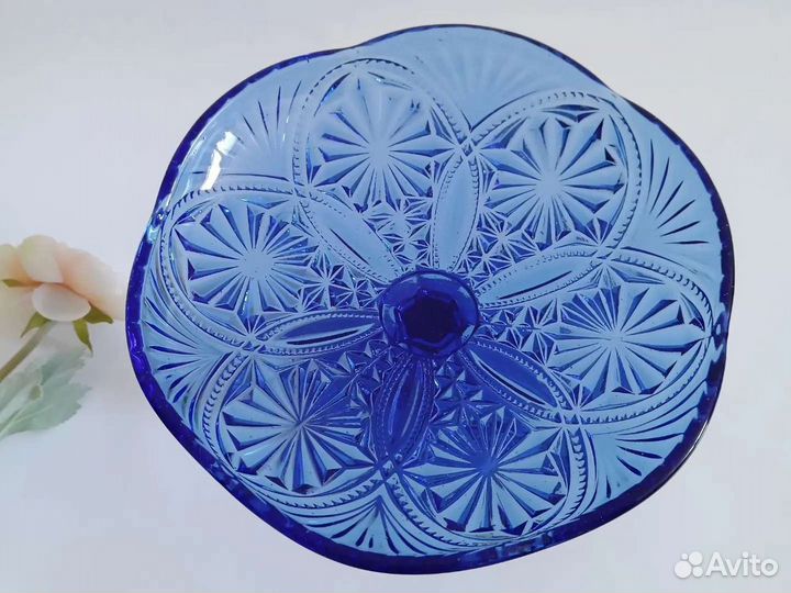 Фруктовница кобальт винтаж
