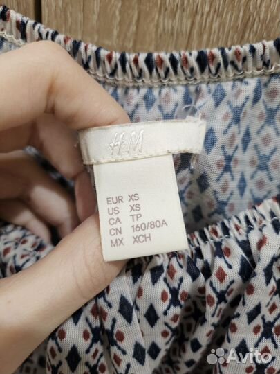 Топ с открытыми плечами H&M xs