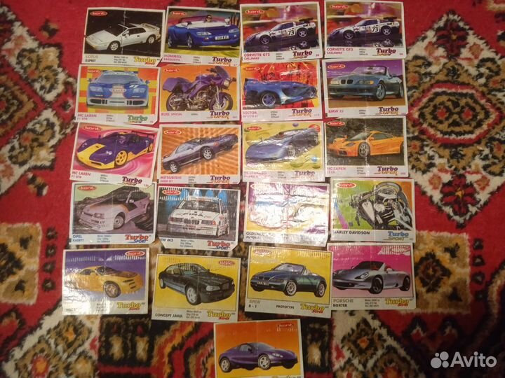 Вкладыши от жвачек Turbo Super