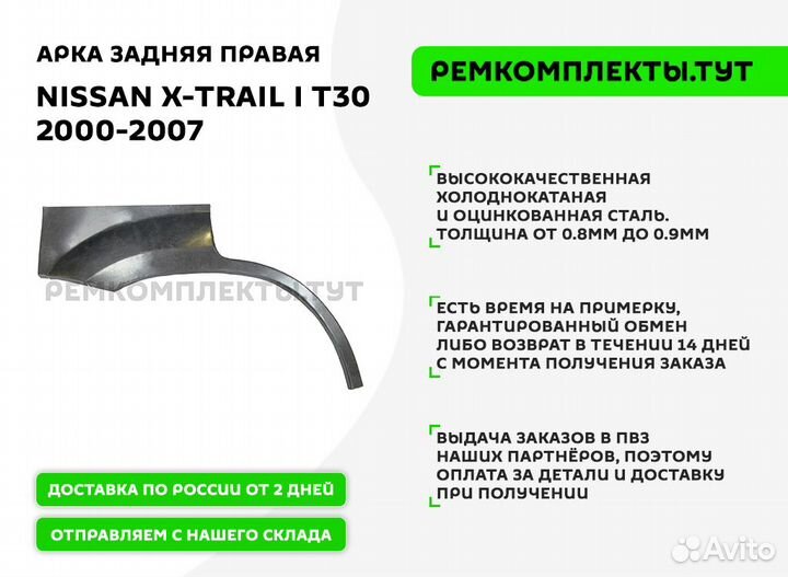 Арка задняя правая Nissan X-Trail T30