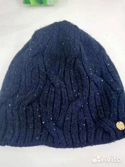 Шапка шерсть темно-синяя