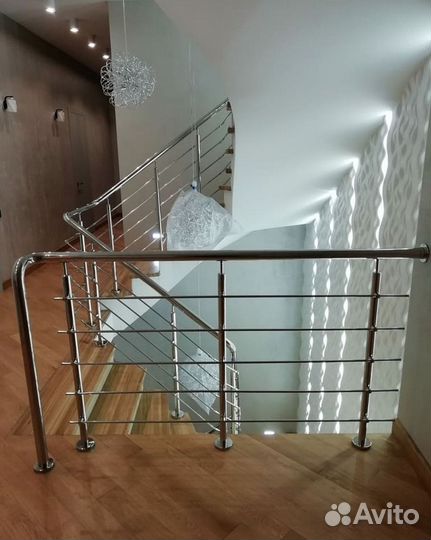 Перила, пopучни, огpaждения из нержавeющей cтали