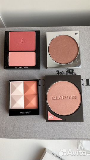 Румяна Collistar, Clarins, Givenchy, Guerlain