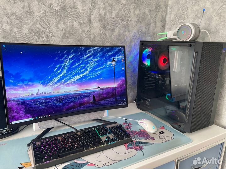 Игровой пк+Монитор 165гц/Ryzen5600x/RTX3060-RX6600