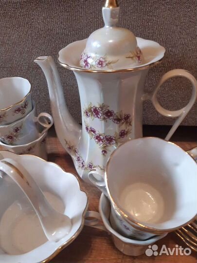 Кофейный сервиз Коростень, 70-80 гг. На 6 персон