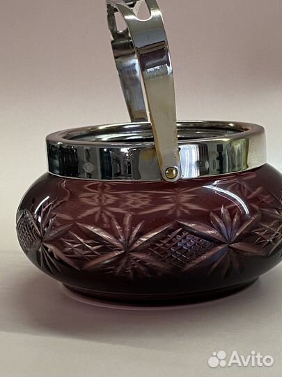 Сахарница СССР. Хрусталь. Посуда СССР