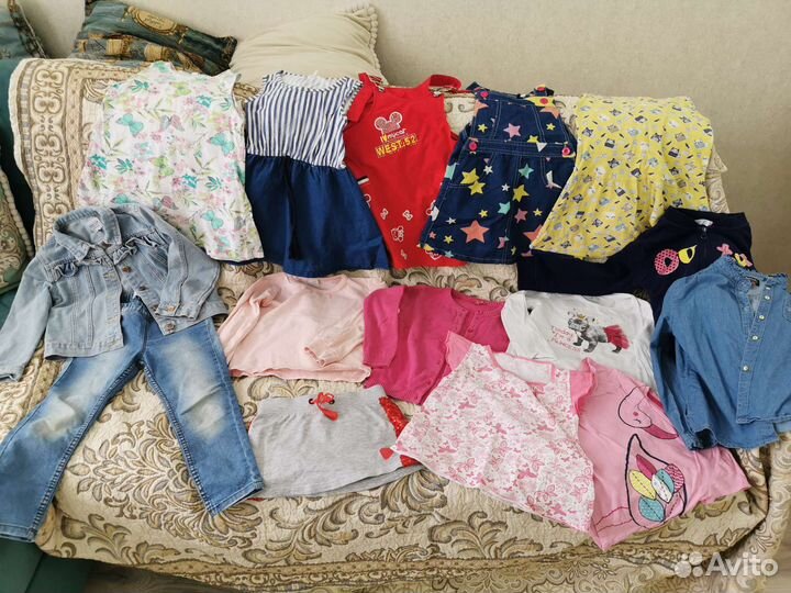 Вещи летние пакетом на девочку, 22 шт. 104,110,116