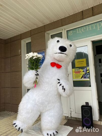 Мишка костюм белый