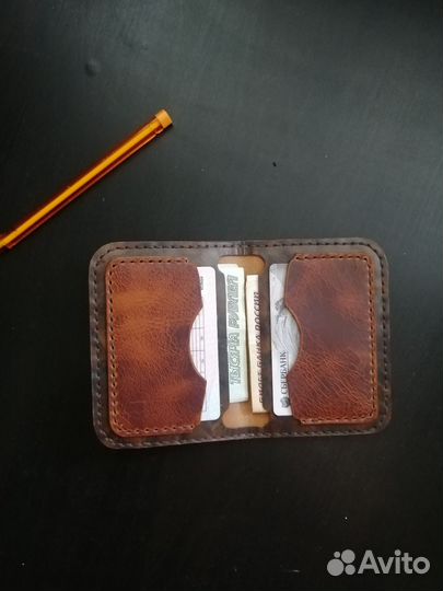 Обложка для автодокументов натуральная кожа