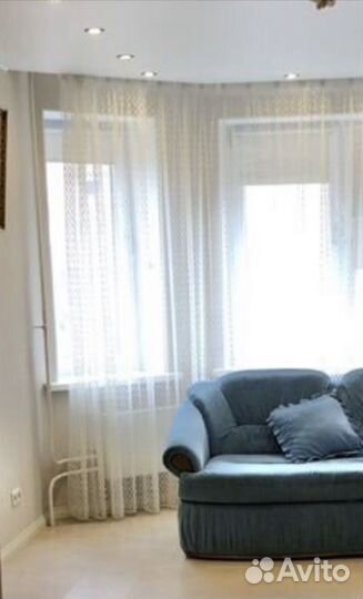 Тюль с вышивкой ромб