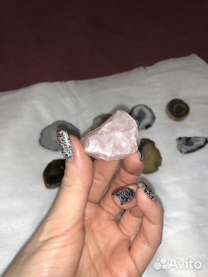 Спилы агата и кварц натуральный