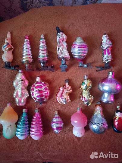 Елочные игрушки СССР на прищепке
