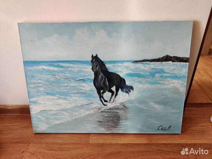 Картина маслом лошадь