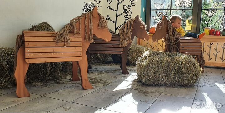 Детская зона. Декор для улицы. Деревянная Лошадка