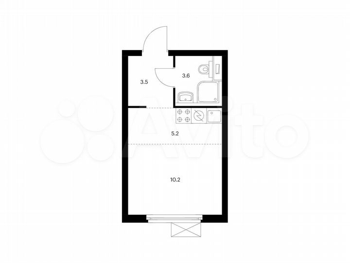 Квартира-студия, 22,5 м², 15/24 эт.
