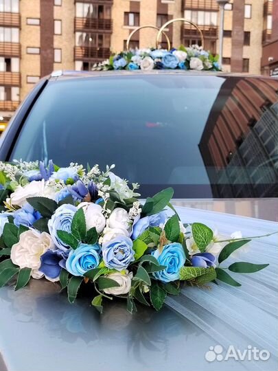 Украшение машины на свадьбу