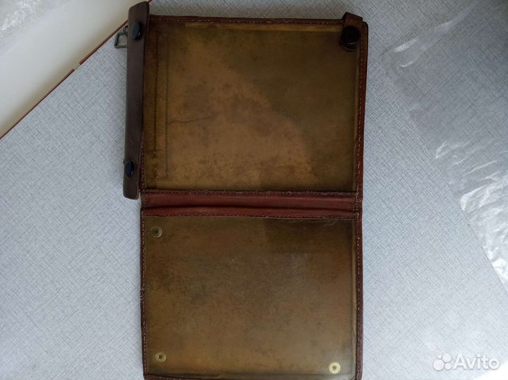 Планшет офицерский кожаный старинный 50гг, СССР