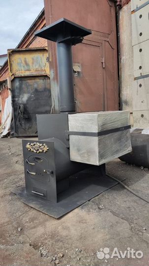 Банная печь Эконом 0.6 м тол 10мм 1010x430x750