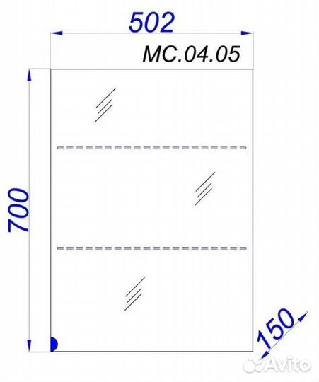 Зеркало-шкаф Aqwella MC 50см