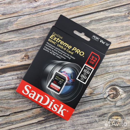 Карта памяти SanDisk SD 32GB Extreme Pro UHS-II U3